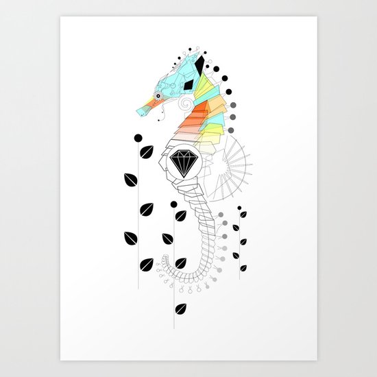 Geoseahorse Art Print