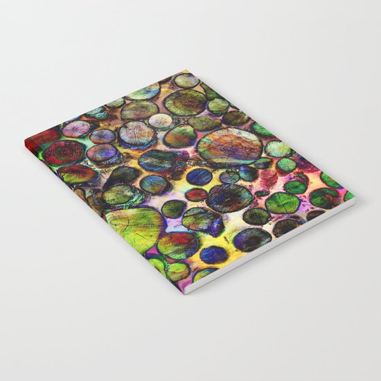 Colored Wood Pile 2 Notebook