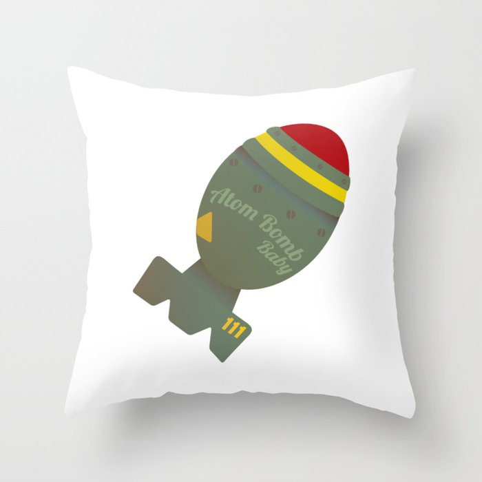 Atom Bomb Baby Throw Pillow