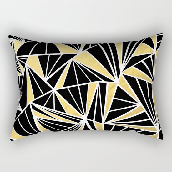 Ab Fan Zoom Gold Rectangular Pillow