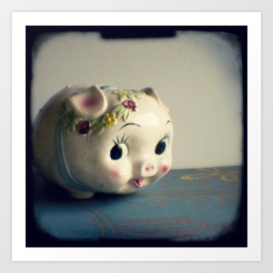 Pretty piggy Art Print