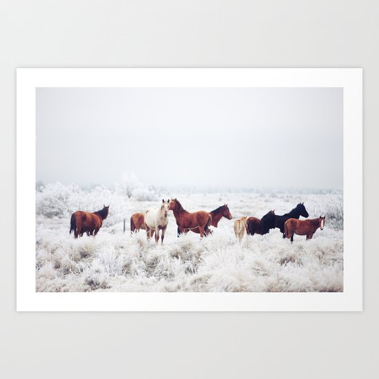 Winter Horseland Art Print