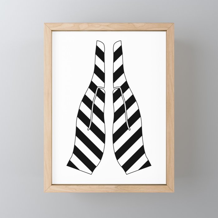 Striped Namaste Framed Mini Art Print