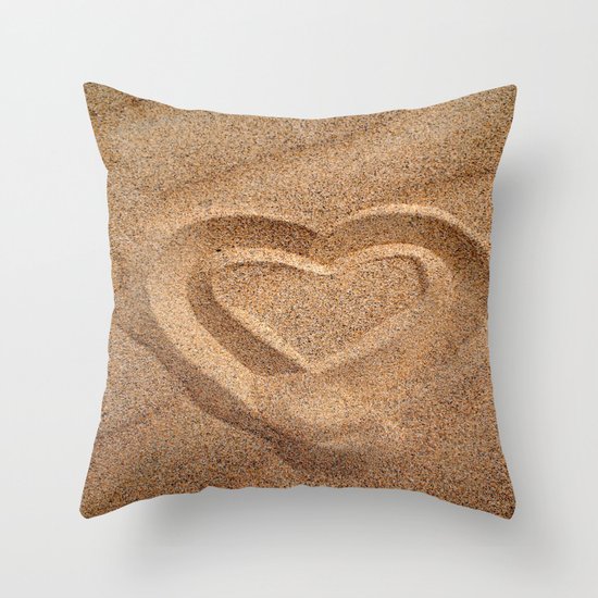 Two Hearts as One Throw Pillow