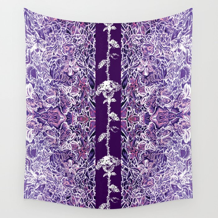 Purple Roses Wall Tapestry