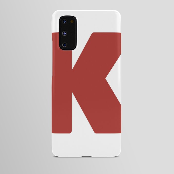 K (Maroon & White Letter) Android Case