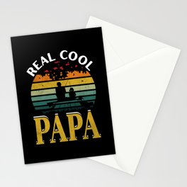 Real cool Papa fishing retro Fathers day 2022 Stationery Card