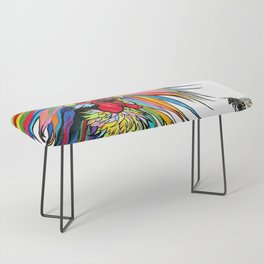 RobiniArt Chicken and Bee Bench