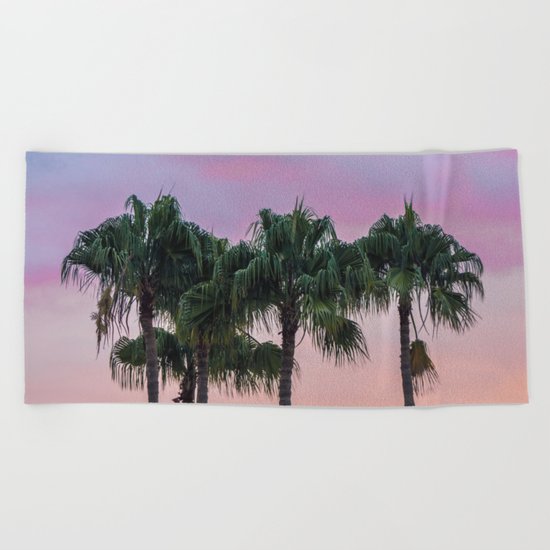 Island Paradise Palm Trees Beach Towel