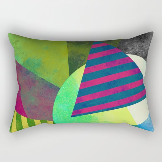 Textured Shapes - Abstract, geometric artwork Rectangular Pillow