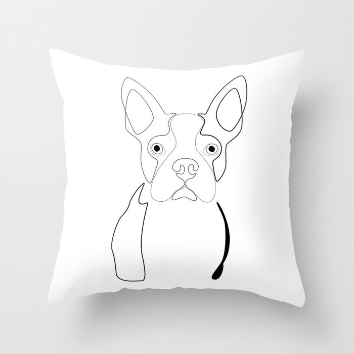 Boston Terrier Throw Pillow