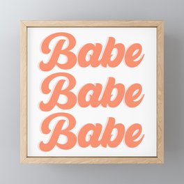 babe babe babe Framed Mini Art Print