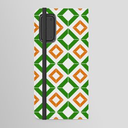 Abstract geometric pattern - orange and green. Android Wallet Case