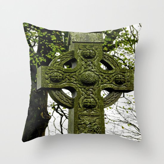 Celtic Cross at Monasterboice Throw Pillow