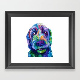 Rainbow Pup Framed Art Print