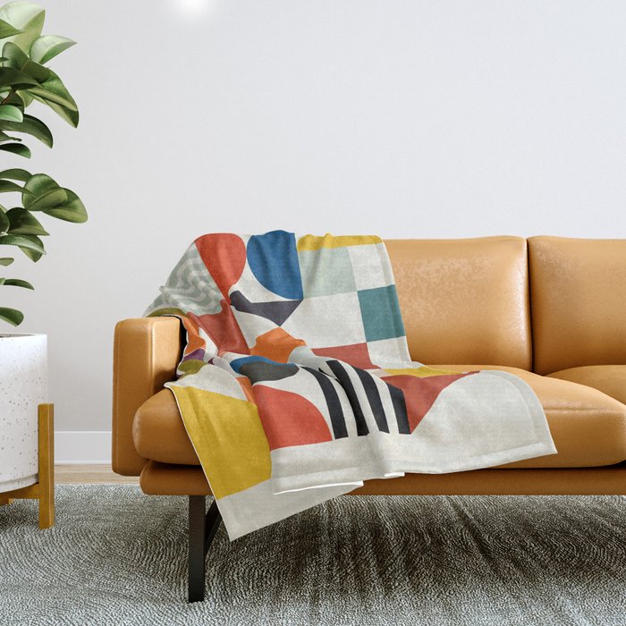 Retro shop geometric blanket