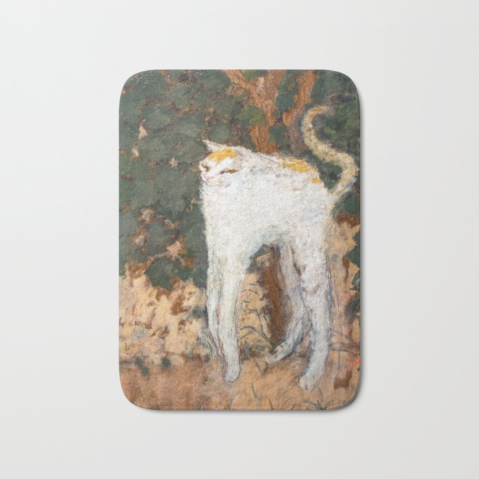 Pierre Bonnard The White Cat / Le Chat Blanc Bath Mat by Painting Artwork Society6