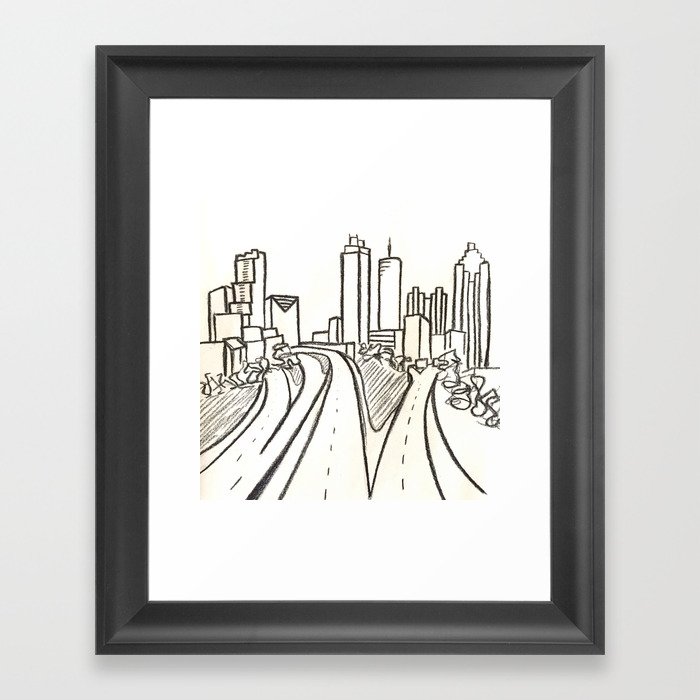 Atlanta - Jackson St. Bridge Framed Art Print