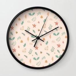 Christmas Elements Wall Clock