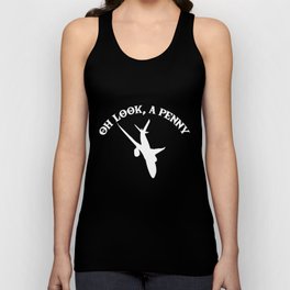 fly airplane oh look a penny flier pilots Unisex Tank Top
