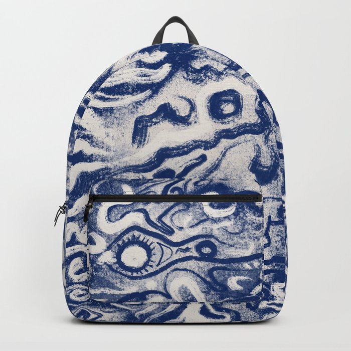 Ultramarine blue abstract Backpack