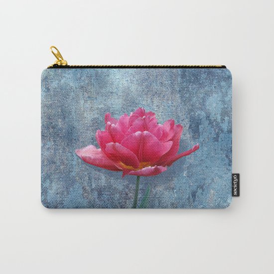 Pink Tulip Carry-All Pouch
