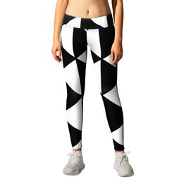 Black And White Triangles Pattern Leggings | Pattern, Digital, Triangles, Blackandwhitepattern, Geometric, Contrast, Graphicdesign, Vector, Black And White, Shapes 