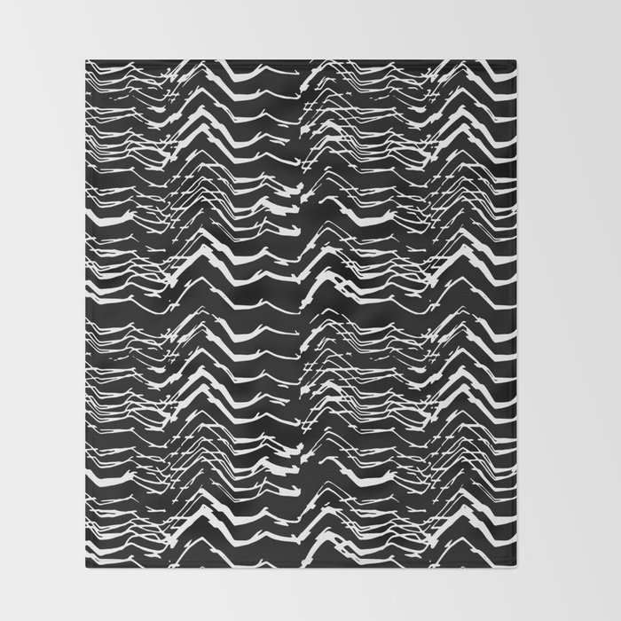 Dark Glitch Abstract Pattern Throw Blanket