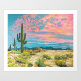 Arizona Saguaro Art Print