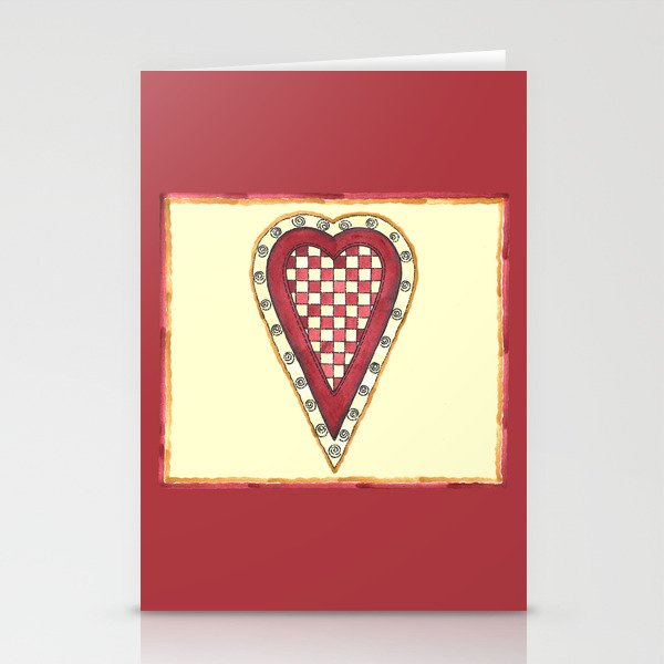 My Checkered Heart Stationery Cards