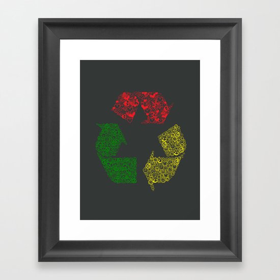 Peace, Love and Happiness Framed Art Print