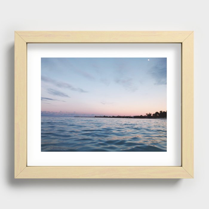 Pink Ocean Recessed Framed Print