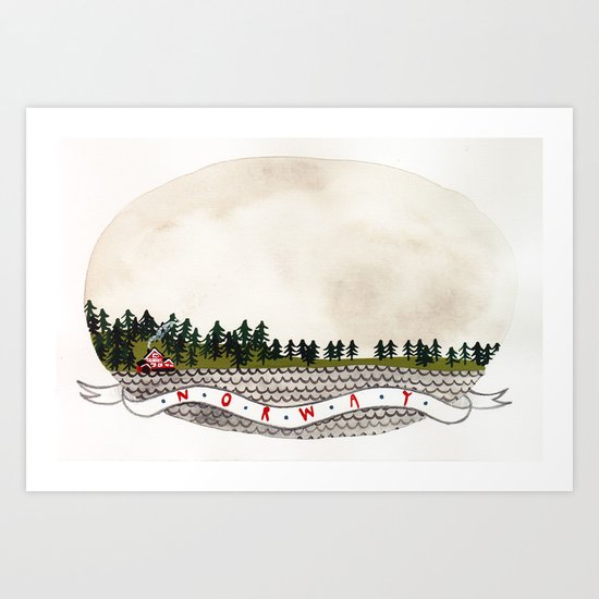 NORWAY Art Print