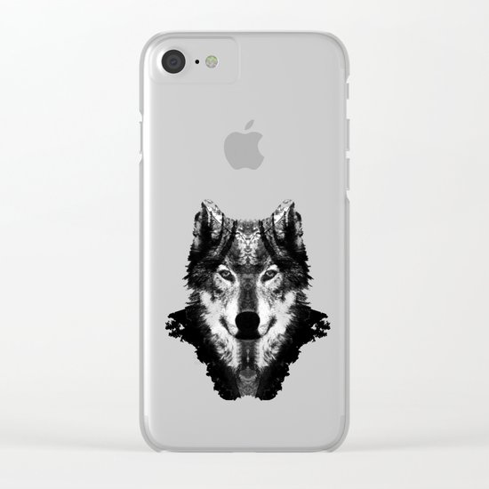 The Black Forest Wolf Clear iPhone Case
