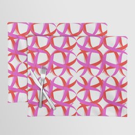 Hot pink and red abstract pattern Placemat