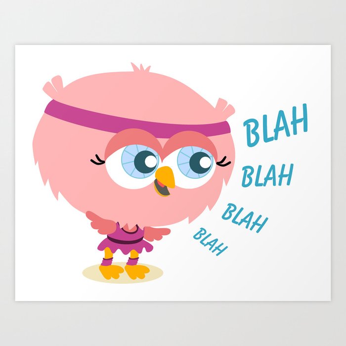 Talkative owl Art Print