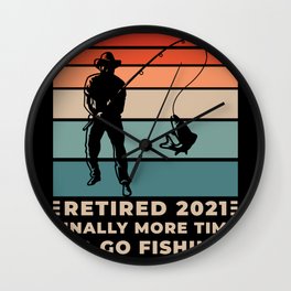 Funny Fishing Retirement happy retirement party decor Wall Clock