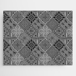 Patchwork,mosaic,flowers,azulejo,quilt,tiles,Portuguese style art Jigsaw Puzzle