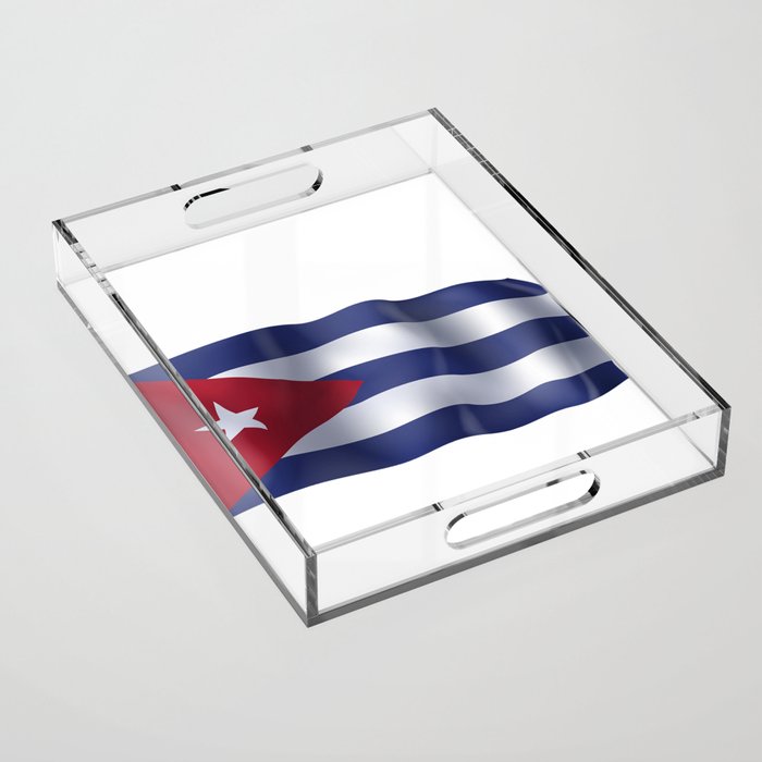 Cuba flag Acrylic Tray