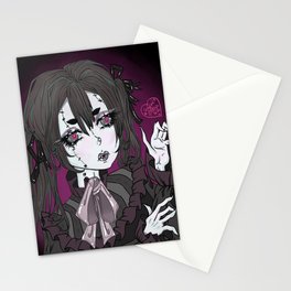 Zombie Anime Girl Stationery Card