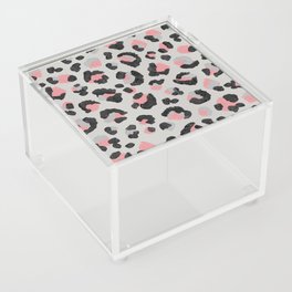 Leopard Print – Pink & Grey Acrylic Box