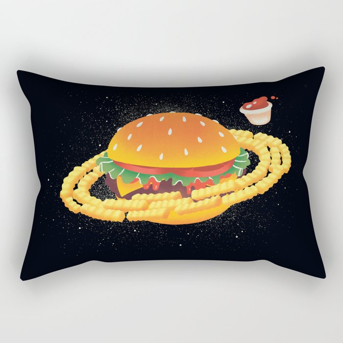 Galactic Cheeseburger & Fries Rectangular Pillow
