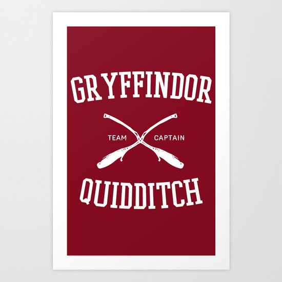 Hogwarts Quidditch Team: Gryffindor Art Print