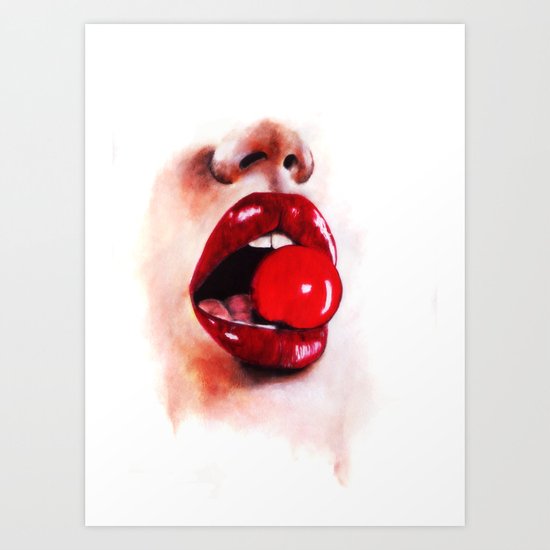 Cherry Pop Art Print