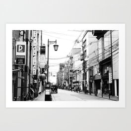 The Streets of Gion, Kyoto Art Print