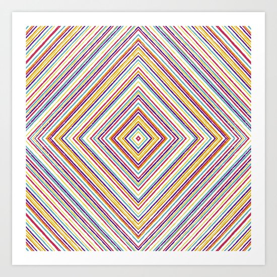 CRAYON STRIPES Art Print