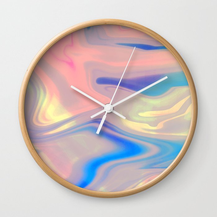 Holographic Dreams Wall Clock
