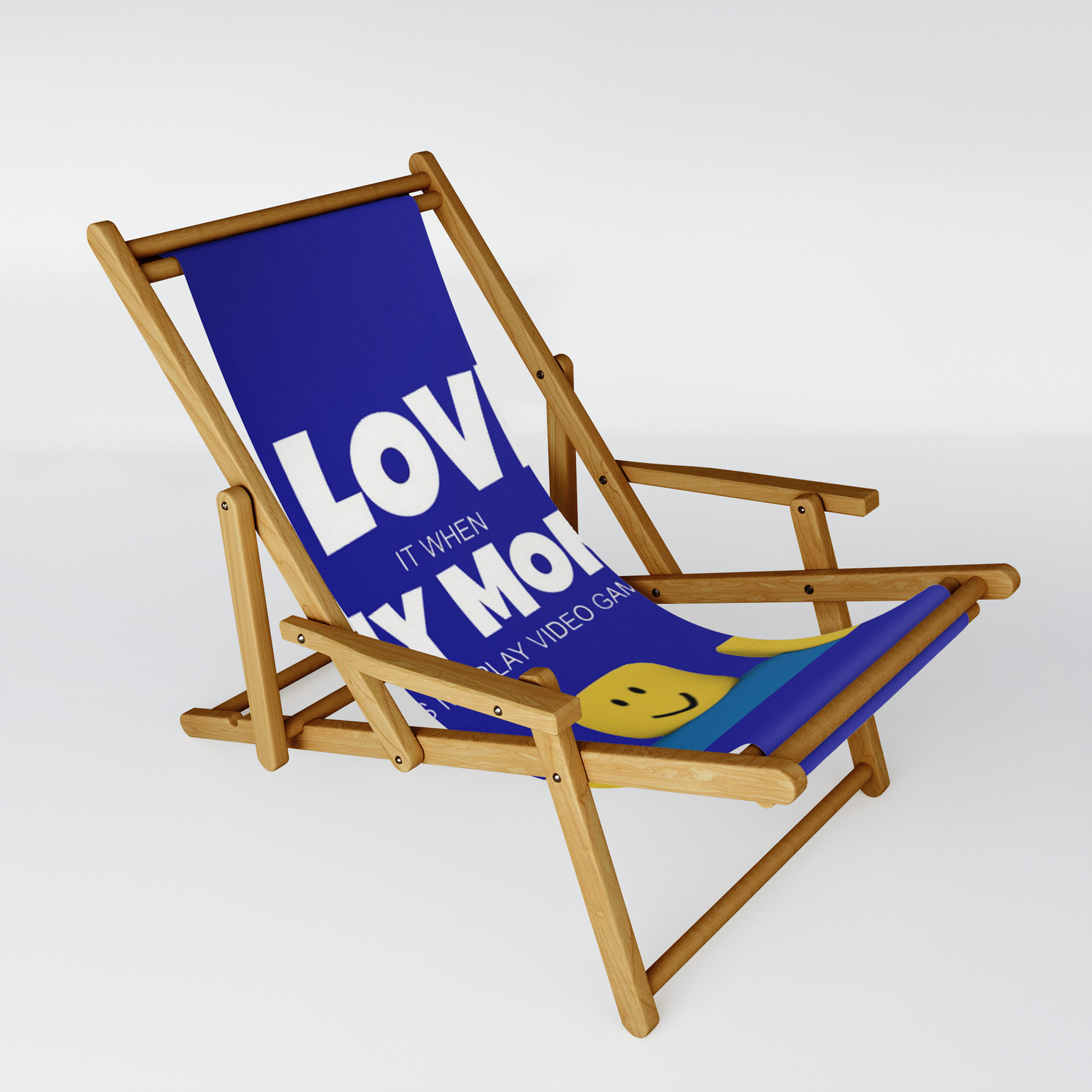 Roblox Noob I Love My Mom Sling Chair By Comanrasta Society6 - roblox noob mom