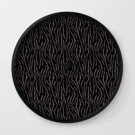 Black and Dark Brown Tiger Stripes Pattern Pairs DE 2022 Popular Color Nomad DET697 Wall Clock