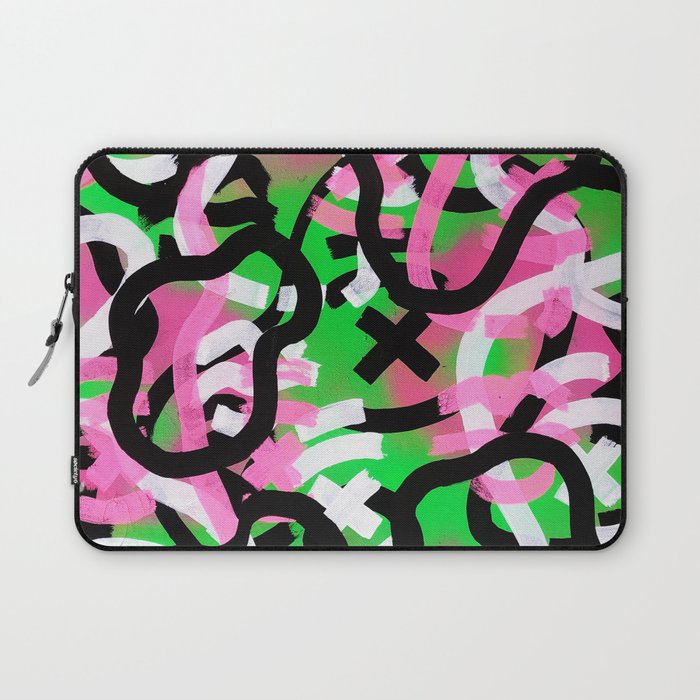 Rhythm in the Neon Forest Laptop Sleeve